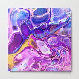 Purple Treasure Metal Print | Acrylic, Painting, Abstract, Pourpainting, Bzart, Purple, Pinkandblue, Vivid, Bubble, Colorful 