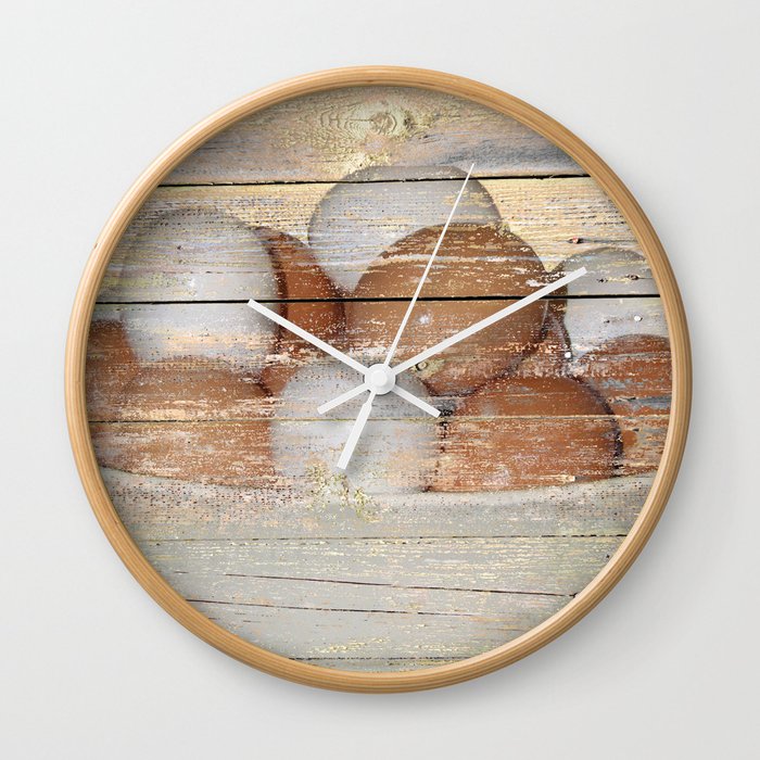 Rustic Fresh Eggs Kitchen Cafe Bistro Country Farmhouse Art A295 Wall Clock by Rusted Crow and Oak Studio