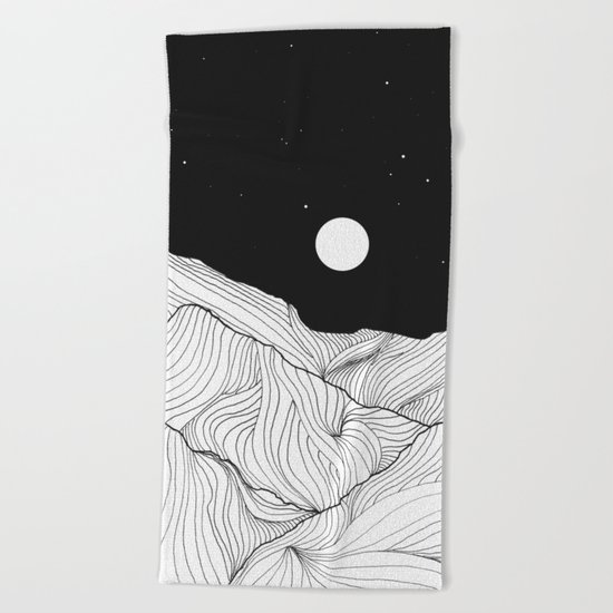 Lines in the mountains II Beach Towel