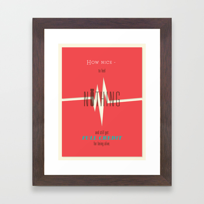 literary quote poster slaughterhouse 5 by kurt vonnegut framed art print by evanbeltran