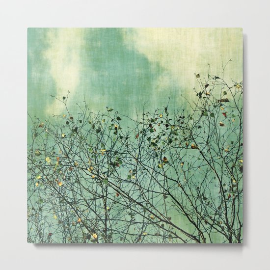 Green Nature vintage Metal Print