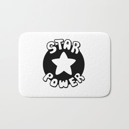 Star Power Bath Mat | Cartoon, Illustration, Graphicdesign, Star, Vector, Black And White, Pop Art, Game, Power, Fun 