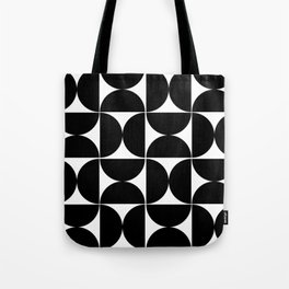 Black and White Geometric Abstraction Tote Bag