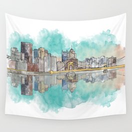 Pittsburgh Sunset Wall Tapestry