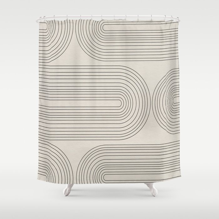 Minimalist, Line Art Modern Shower Curtain