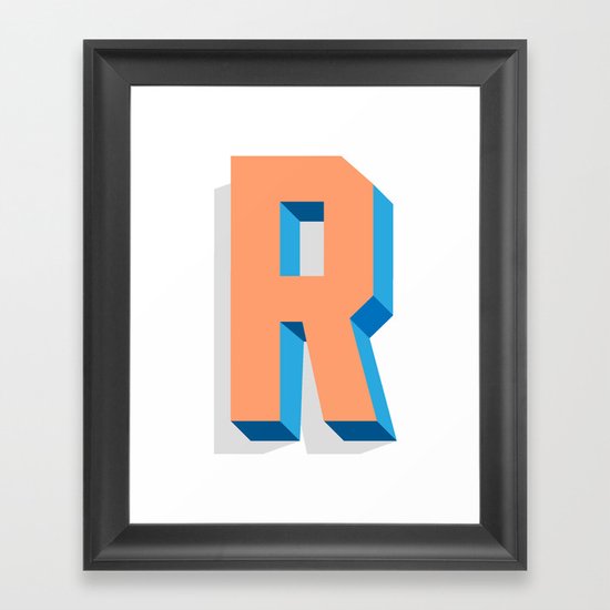 Letter R Framed Art Print