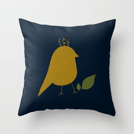 Abstract Bird Silhouette Throw Pillow