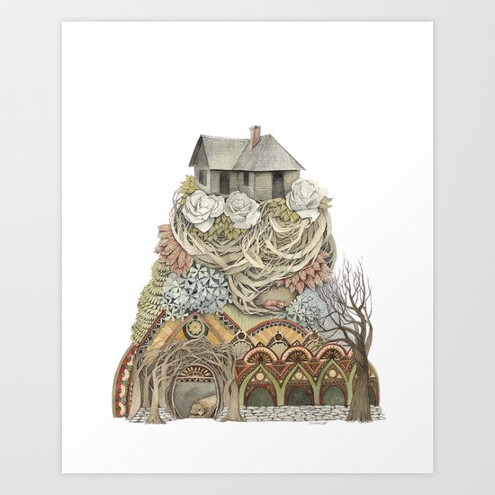 Sweet Home I // Forest Illustration Art Print