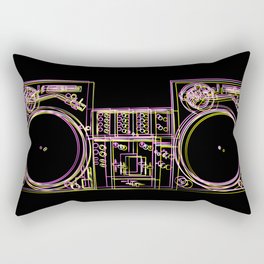 Turntable and Mixer illustration - sketch / drawing Rectangular Pillow