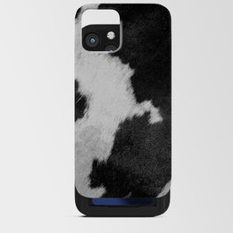 Black and White Cow Skin Print iPhone Card Case