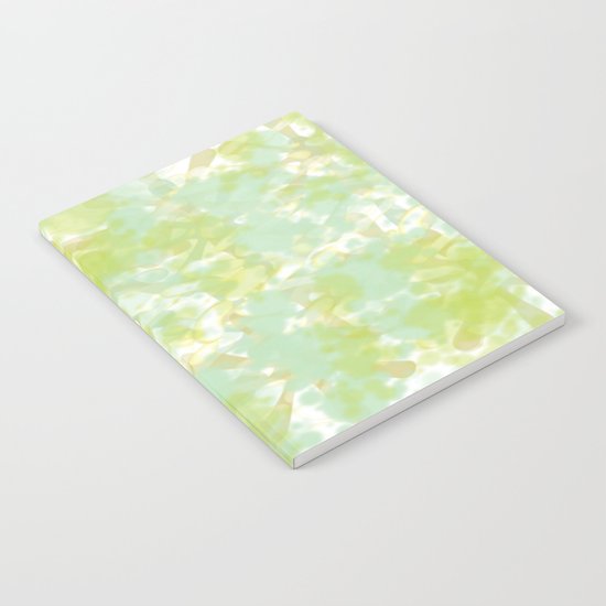 Golden Green Watercolor Abstract Notebook