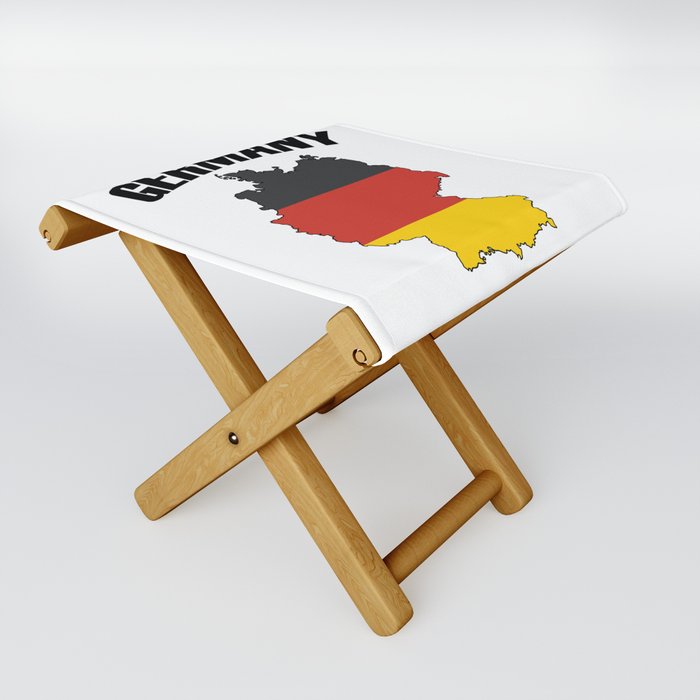 Germany Map - Deutschland Flag Travel Folding Stool