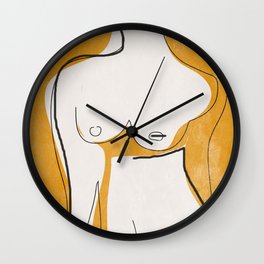 Abstract Line Art Nude Wall Clock