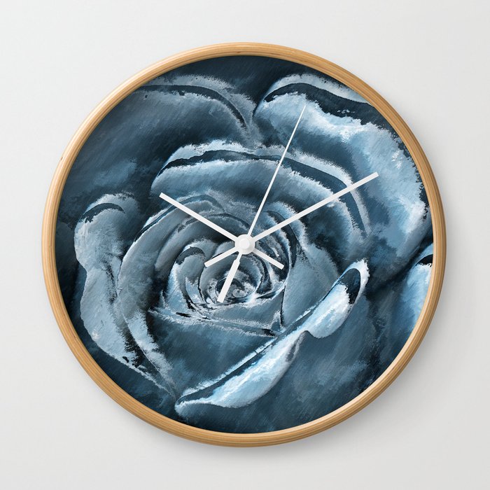 The blue rose Wall Clock