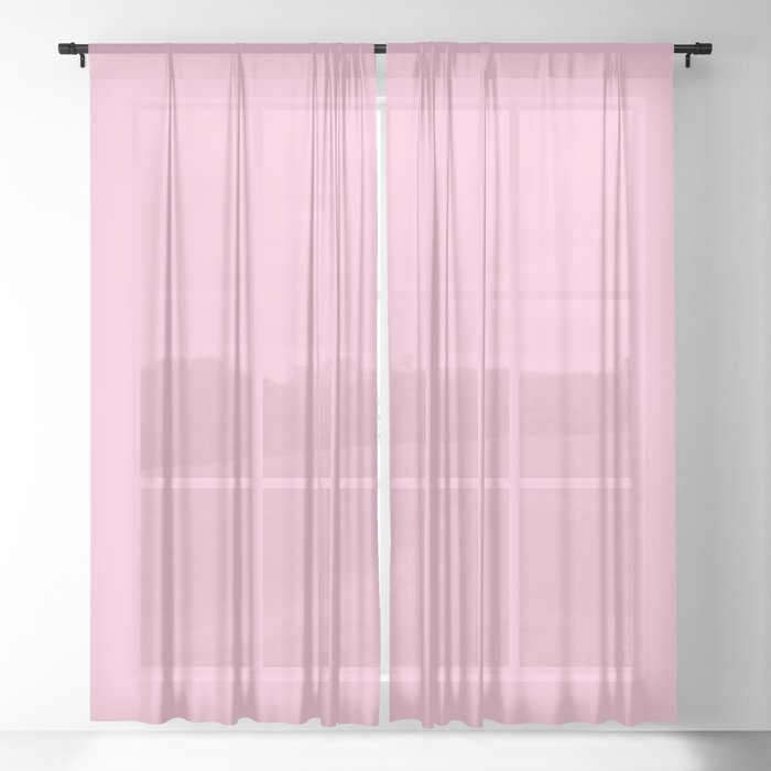 From The Crayon Box – Cotton Candy Pink - Pastel Pink Solid Color Sheer Curtain