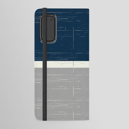 Color Block Navy Blue and Gray Android Wallet Case