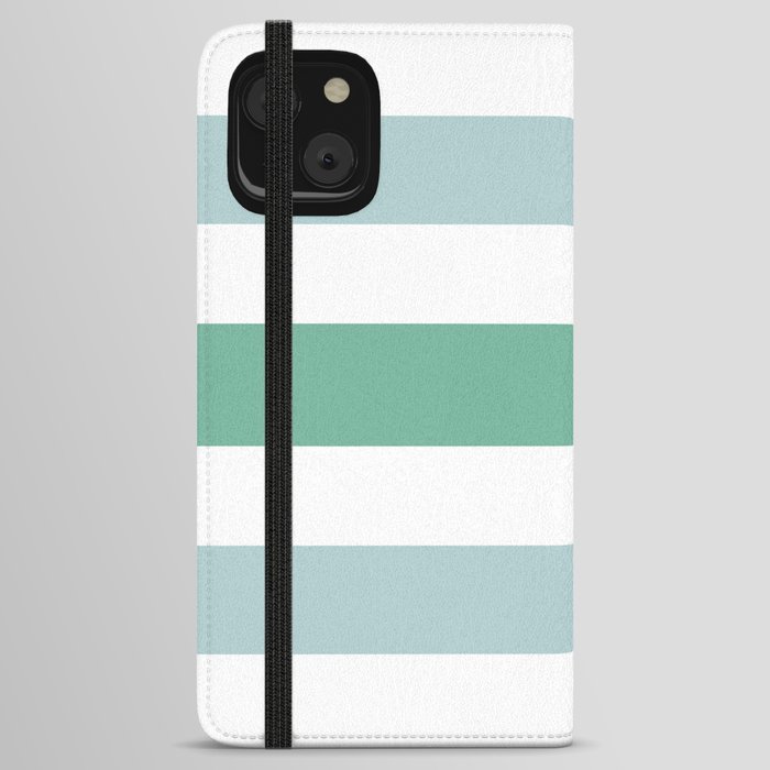 Wide stripe Green iPhone Wallet Case