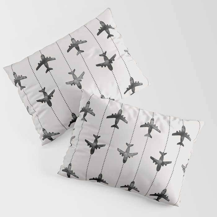 Military Planes Minimalist Design Pillow Sham