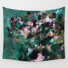 Contemporary Abstract Wall Art in Green / Teal Color Wall Tapestry | Painting, Modernabstract, Abstractpainting, Oil, Greenabstract, Minimalism, Abstract, Contemporaryabstract, Watercolor, Contemporary 