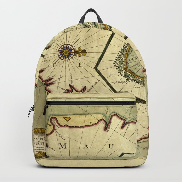 Map Of Mauritius 1705 Backpack by Vintage Maps & Prints Society6