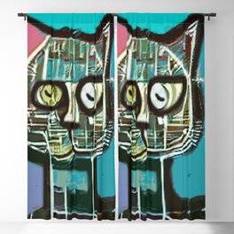 Hip Urban Graffiti Style Modern Street Art Kitty Cat Blackout Curtain