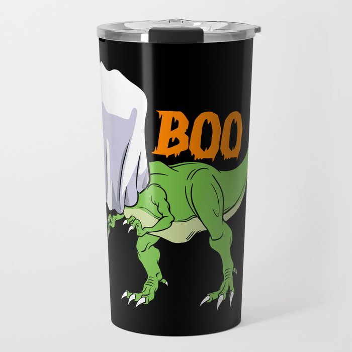 Halloween Ghost T-Rex Funny Boo Dinosaur Travel Mug