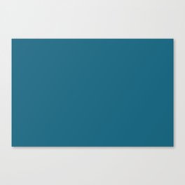 Dark Blue Solid Color Pairs Pantone Saxony Blue 18-4225 TCX Shades of Blue Hues Canvas Print