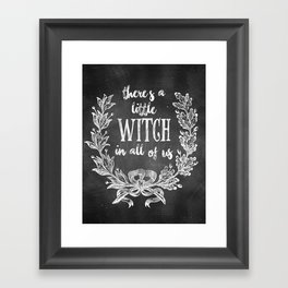 A Little Witch Framed Art Print