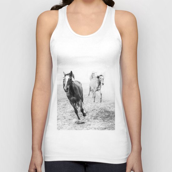 Running with the horses Unisex Tank Top