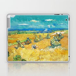 Wheat Fields with Reaper, 1890 by Vincent van Gogh Laptop Skin
