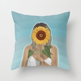 MY Sunflower! Throw Pillow