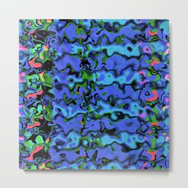 Synth blue wave Metal Print