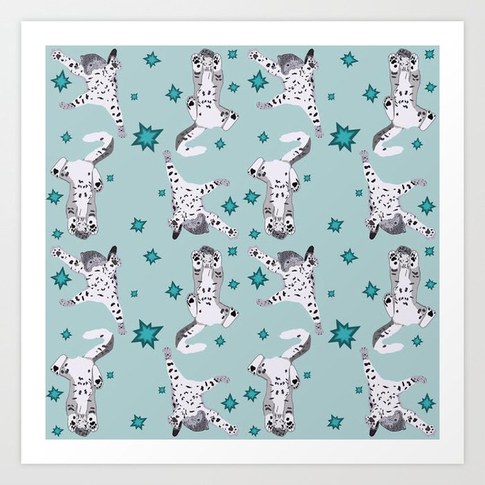 Snow Leopard Pattern Art Print