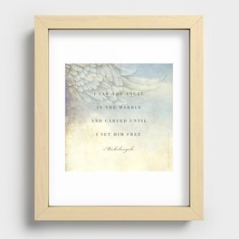 Michelangelo Angel Quote Recessed Framed Print