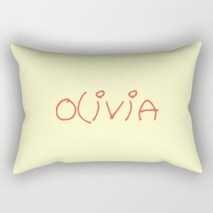 first Name  7 Olivia Rectangular Pillow