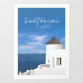 santorini in summer 2 Art Print
