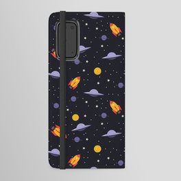 Space,planets,spaceship,moon,stars Android Wallet Case