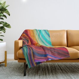 Rainbow Agate Gemstone Marble Throw Blanket | Graphicdesign, Gem, Jewel, Agate, Rainbow, Watermarble, Blue, Abstract, Water, Colourful 