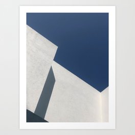 Abstract architecture against blue sky Art Print