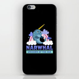 Unicorn Of The Sea Narwhal Whale Unicorn iPhone Skin