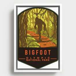 Bigfoot Olympic National Park Framed Canvas