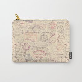 seamlessly tiling postage themed pattern with vintage stamps Carry-All Pouch