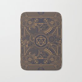 Mechanical Steampunk D20 Dice Tabletop RPG Gaming Bath Mat | Roleplaying, Graphicdesign, Tabletop, Master, Starfinder, Criticalrole, Larp, D20, Rpg, Dice 