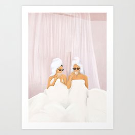 Morning with a friend Art Print