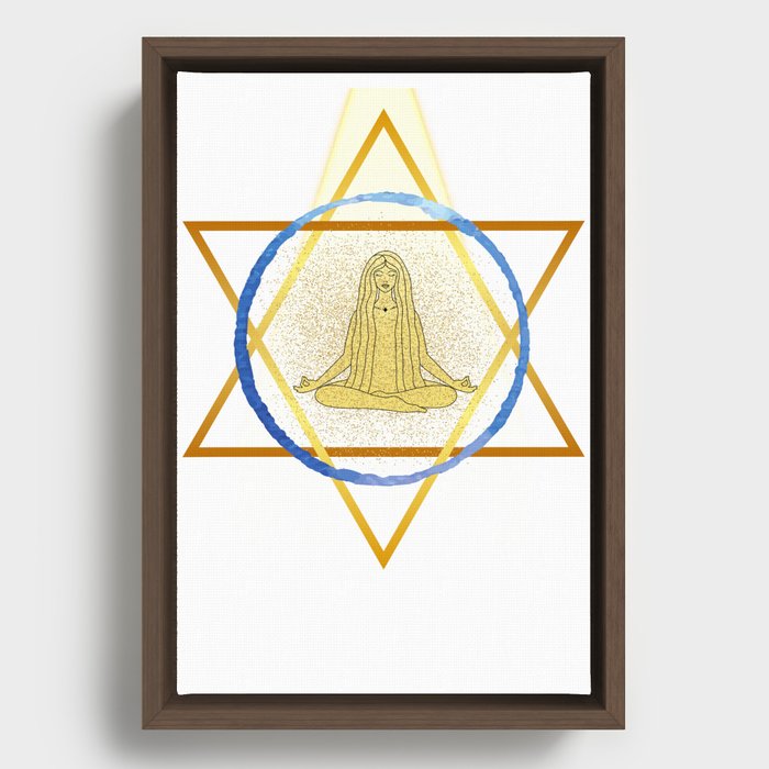 Merkaba Meditation Framed Canvas