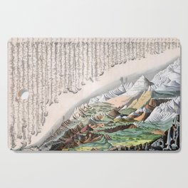 Rivers and Mountains of the World (1829) Cutting Board