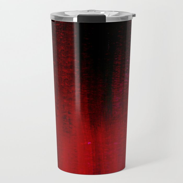 Red and Black Abstract Travel Mug