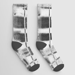 shibori itajime B&W squares Socks