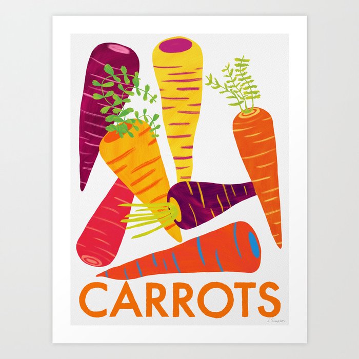 Eat Your Veggies - Carrots Art Print
