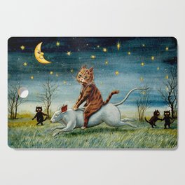 'If Only Big Things Were Little, and Little Things Were Big' by Louis Wain Cutting Board